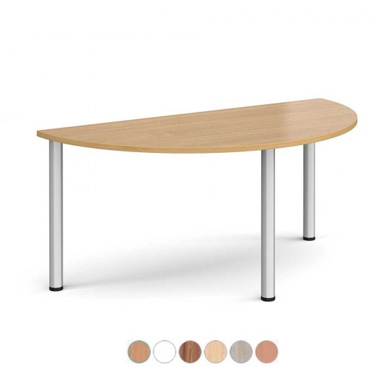 BOSTON Semi Circular Meeting Tables with Radial/ Post Style Legs. Range of Colour Options