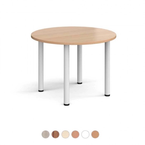 TORINO 1000mm or 1200mm Round Cafe Meeting Tables with Radial Legs. Range of Colour Options
