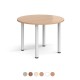 TORINO 1000mm or 1200mm Round Cafe Meeting Tables with Radial Legs. Range of Colour Options