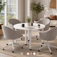 TORINO Round Meeting Table with Radial Legs. Range of Colour Options TORINO Round Meeting Table with Radial Legs. Range of Colour Options