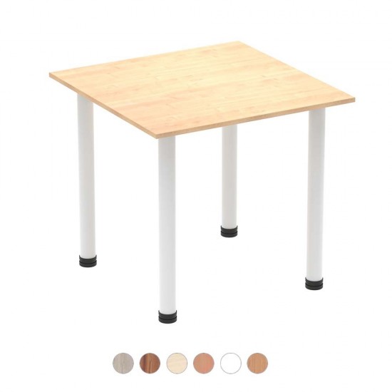 TORINO 800mm Square Cafe Meeting Tables with Radial Legs. Range of Colour Options