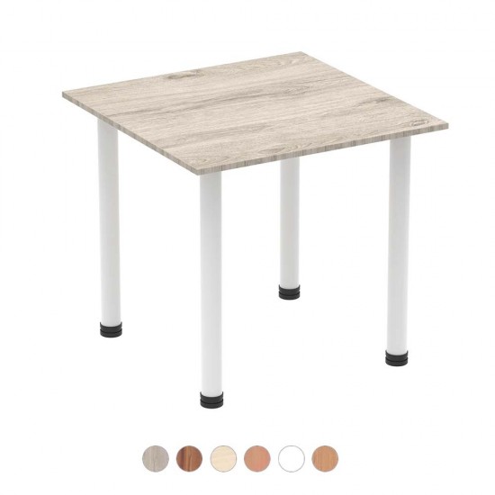 TORINO 800mm Square Cafe Meeting Tables with Radial Legs. Range of Colour Options