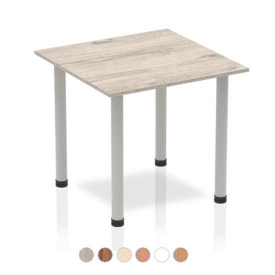TORINO 800mm Square Cafe Meeting Tables with Radial Legs. Range of Colour Options