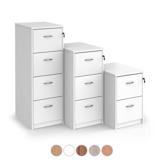 DELUXE 4 Drawer Wooden Office Filing Cabinets