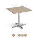 MILANO 800mm Square Cafe Dining Tables with Chrome Spider Base