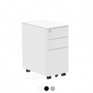 3 Drawer Narrow Steel Mobile Office Storage Pedestal 3 Drawer Narrow Steel Mobile Office Storage Pedestal