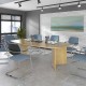 MILTON 2400mm Boat Shaped Wooden Boardroom Tables with Arrow Head Legs 