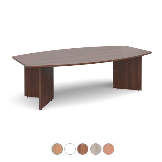 MILTON 2400mm Boat Shaped Wooden Boardroom Tables with Arrow Head Legs 