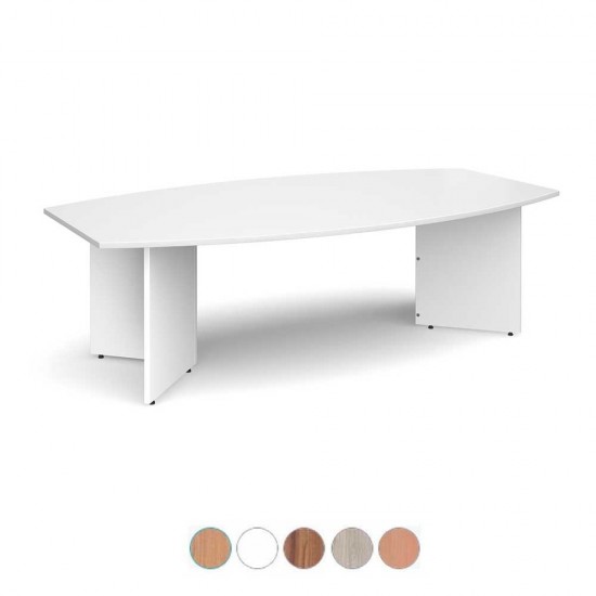MILTON 2400mm Boat Shaped Wooden Boardroom Tables with Arrow Head Legs 