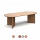 MILTON 2400mm Rounded End Wooden Boardroom Tables with Arrow Head Legs 