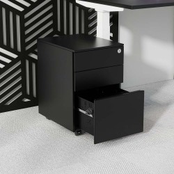 3 Drawer Steel Mobile Office Storage Pedestal