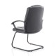 ACCENT Cantilever Frame Black Leather Effect Office Visitor Chair