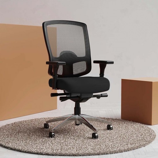 BERGMANN Multi-Function Mesh High Back Ergonomic Office Chair with Lumbar Support