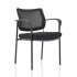 CELLO BLACK FRAME Mesh Back Fabric Seat Stackable Meeting Room Chairs with Arms 