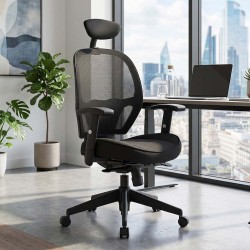 GALLERY Mesh Back Ergonomic Office Chair with Optional Headrest