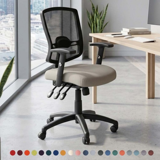 GRAND 3 Mesh Back Ergonomic Office Chair with Seat Slide, Bespoke Colour Seat GRAND 3 Mesh Back Ergonomic Office Chair with Seat Slide, Bespoke Colour Seat