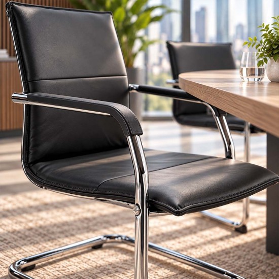 JULES Leather Office Visitors Chairs JULES Leather Office Visitors Chairs