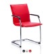 JULES Red Leather Office Visitor Boardoom Chairs