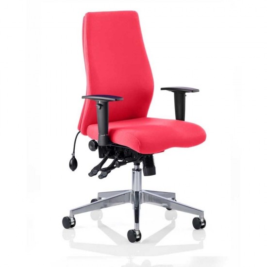 LOTUS FABRIC 24 Hour High Back Multi Function Ergonomic Office Chair, COLOUR SEAT + BACK