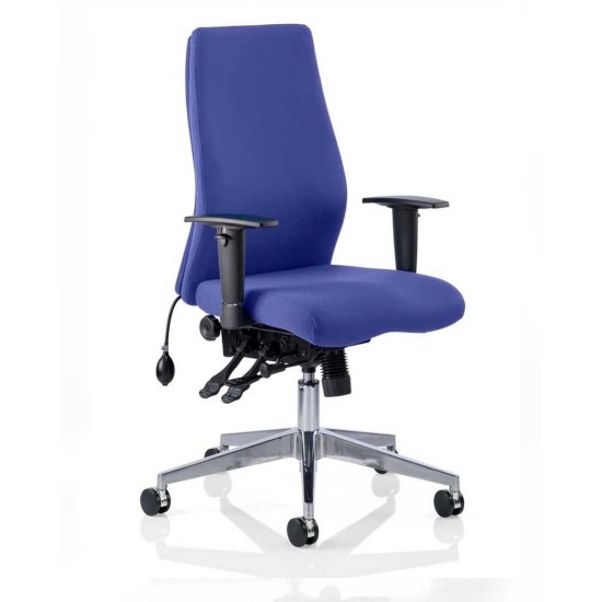 LOTUS FABRIC 24 Hour High Back Multi Function Ergonomic Office Chair, COLOUR SEAT + BACK