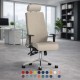 LOTUS FABRIC 24 Hour High Back Multi Function Ergonomic Office Chair, COLOUR SEAT + BACK