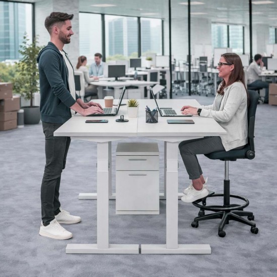 LUFT PRO Professional Grade Electric Sit Stand Desk. Dual Motor Height Adjustable Desk
