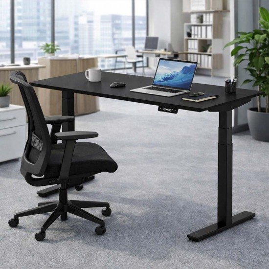 LUFT PRO Professional Grade Electric Sit Stand Desk. Dual Motor Height Adjustable Desk