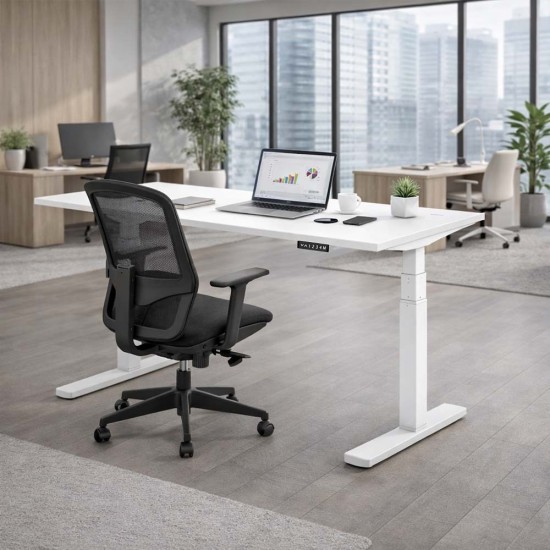 LUFT PRO Professional Grade Electric Sit Stand Desk. Dual Motor Height Adjustable Desk