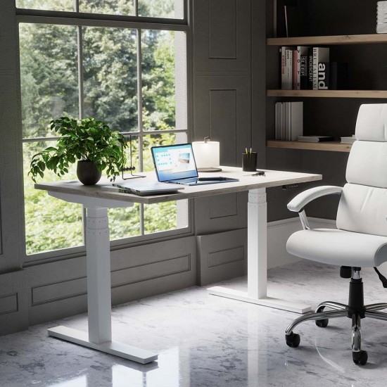 LUFT PRO Professional Grade Electric Sit Stand Desk. Dual Motor Height Adjustable Desk