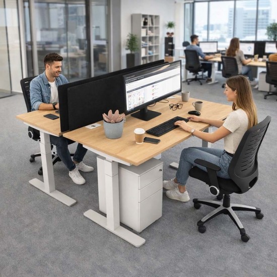 LUFT PRO Professional Grade Electric Sit Stand Desk. Dual Motor Height Adjustable Desk