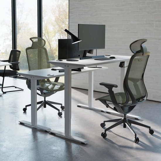LUFT LITE Essential Performance Electric Sit Stand Desk. Single  Motor Height Adjustable Desk
