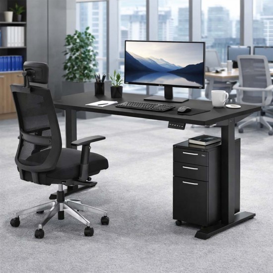 LUFT LITE Essential Performance Electric Sit Stand Desk. Single  Motor Height Adjustable Desk