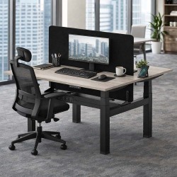 LUFT PRO 2-Person Back-To-Back Professional Grade Height Adjustable Desk. 