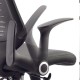 OPERA Mesh Back Leather Seat Office Task Chair with Folding Arms