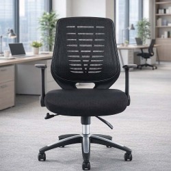 OPERA Modern Mesh Office Chair, Black Mesh Back and Folding Arms