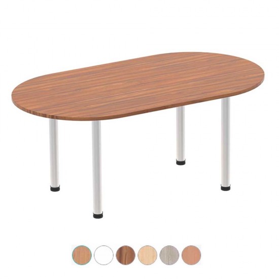 PACIFIC 1800mm Contemporary Wooden Boardroom Table with Silver Legs PACIFIC 1800mm Contemporary Wooden Boardroom Table with Silver Legs