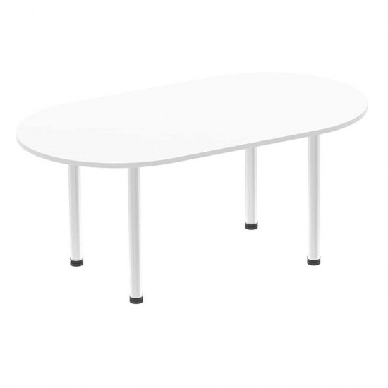 PACIFIC 1800mm Contemporary Wooden Boardroom Table with Silver Legs PACIFIC 1800mm Contemporary Wooden Boardroom Table with Silver Legs