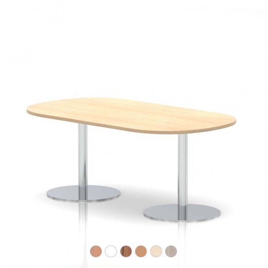 PACIFIC 1800mm Contemporary Round End Boardroom Table with Circular Base PACIFIC 1800mm Contemporary Round End Boardroom Table with Circular Base