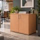 PACIFIC Desk High 600mm Deep Wooden Office Storage Cupboard