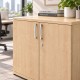 PACIFIC Desk High 600mm Deep Wooden Office Storage Cupboard
