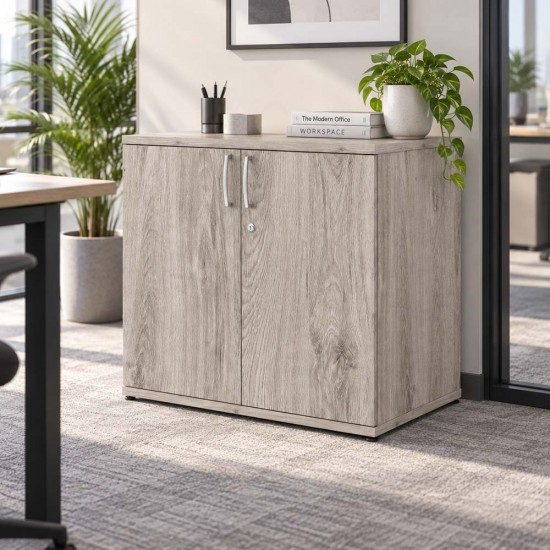 PACIFIC Desk High 600mm Deep Wooden Office Storage Cupboard