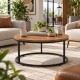 ELAPSE Round Coffee Table | Office Breakout Furniture ELAPSE round office breakout coffee table with metal frame