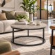 ELAPSE Round Coffee Table | Office Breakout Furniture ELAPSE round office breakout coffee table with metal frame