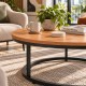ELAPSE Round Coffee Table | Office Breakout Furniture ELAPSE round office breakout coffee table with metal frame