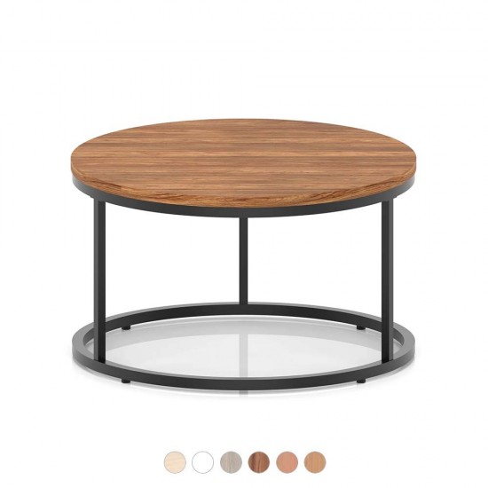 ELAPSE Round Coffee Table | Office Breakout Furniture ELAPSE round office breakout coffee table with metal frame