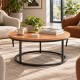 ELAPSE Round Coffee Table | Office Breakout Furniture ELAPSE round office breakout coffee table with metal frame
