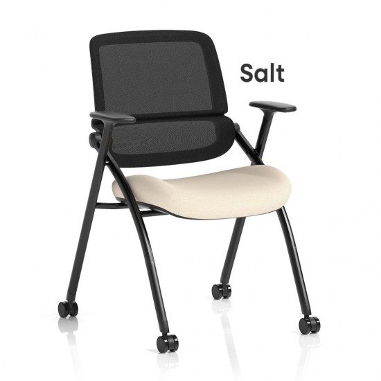 STRATA Bespoke Colour choice Mesh Back Space Saving Folding Conference Training Room Chair with Arms