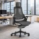 STORM-MK2 Dark Grey Mesh Ergonomic Office Chair - Black Shell