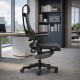STORM-MK2 Dark Grey Mesh Ergonomic Office Chair - Black Shell