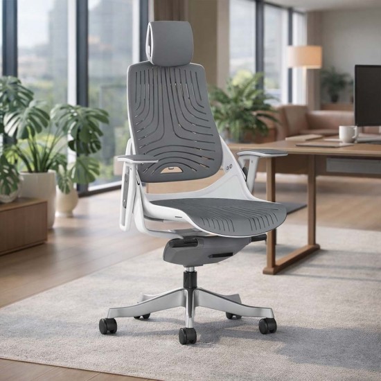 STORM-MK2 Designer Grey Elastane Ergonomic Office Chair